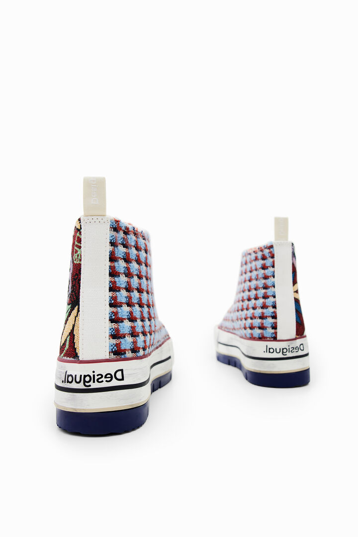 Sneakers altas plataforma floral | Desigual