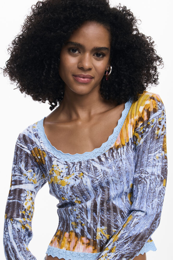 Lightweight floral sweater | Desigual