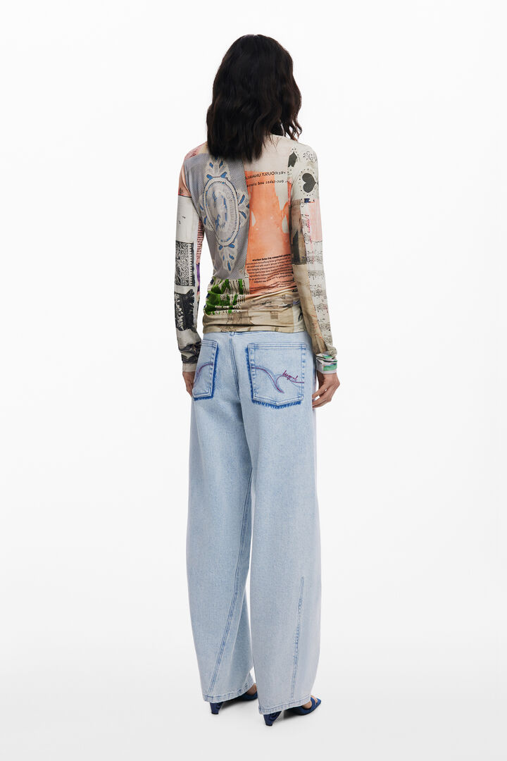 Collage ruched T-shirt | Desigual