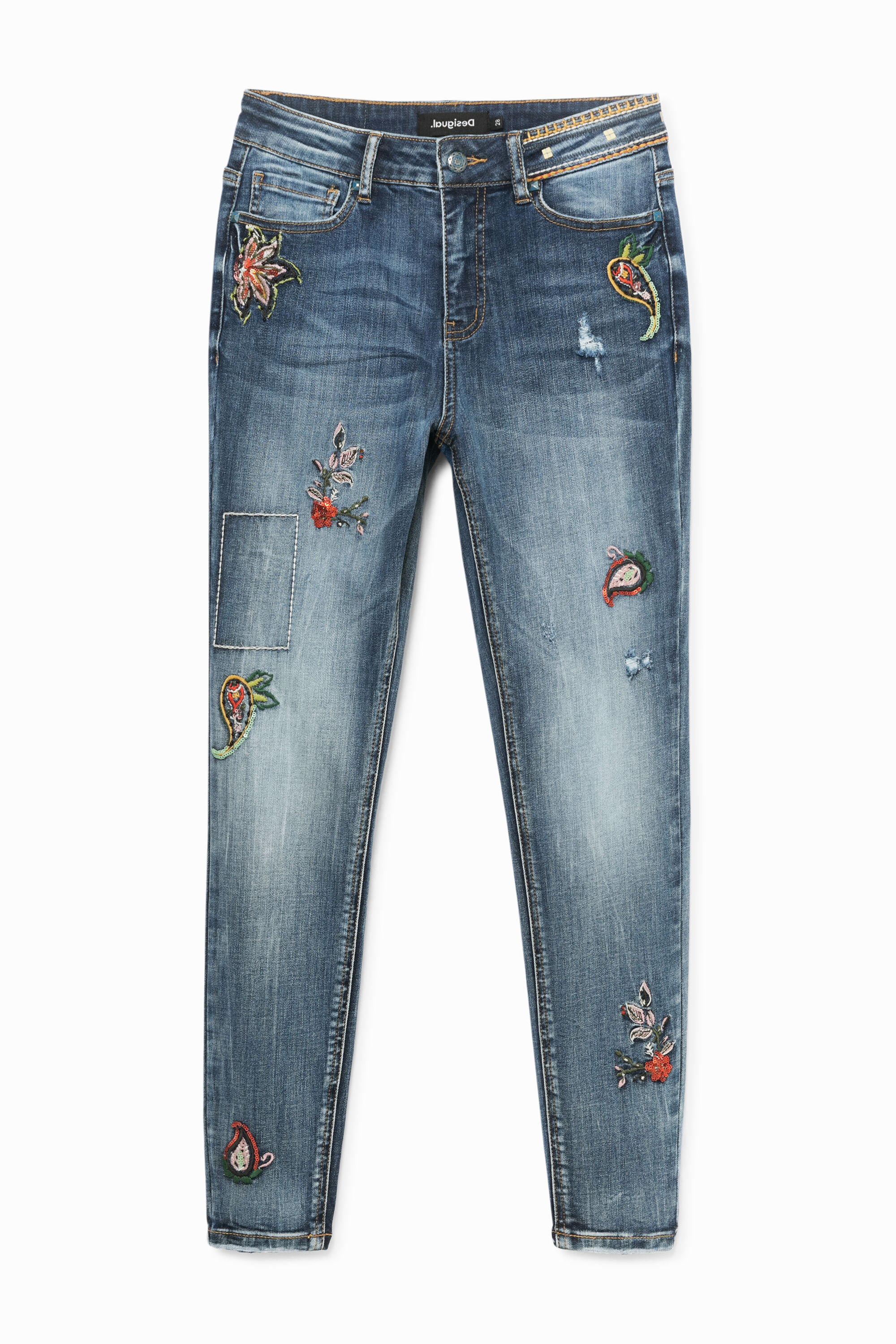 Hosen - KnÃ¶chellange Skinny Jeans  - Onlineshop Desigual