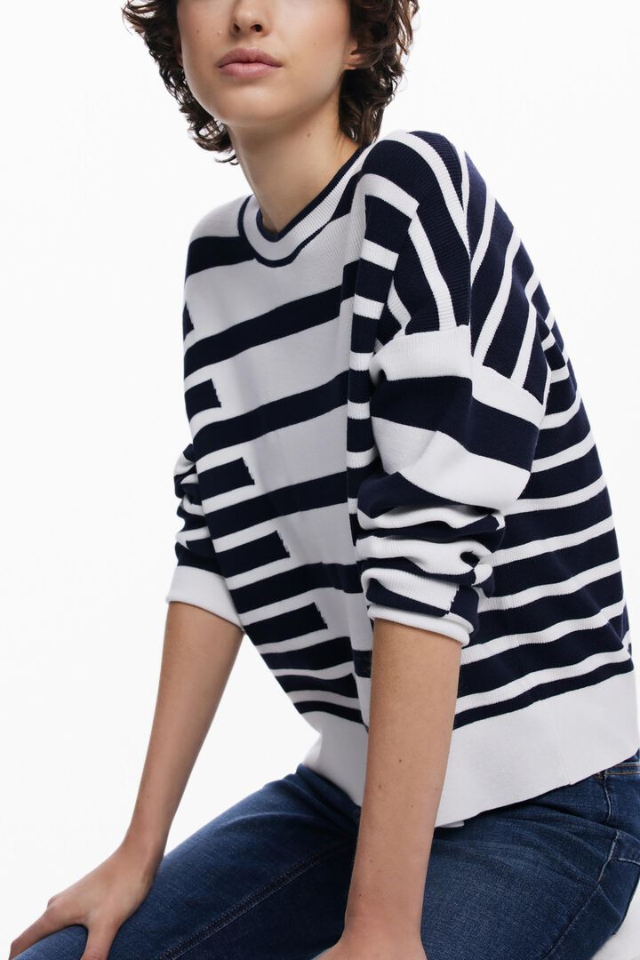 Striped Jacquard Sweater