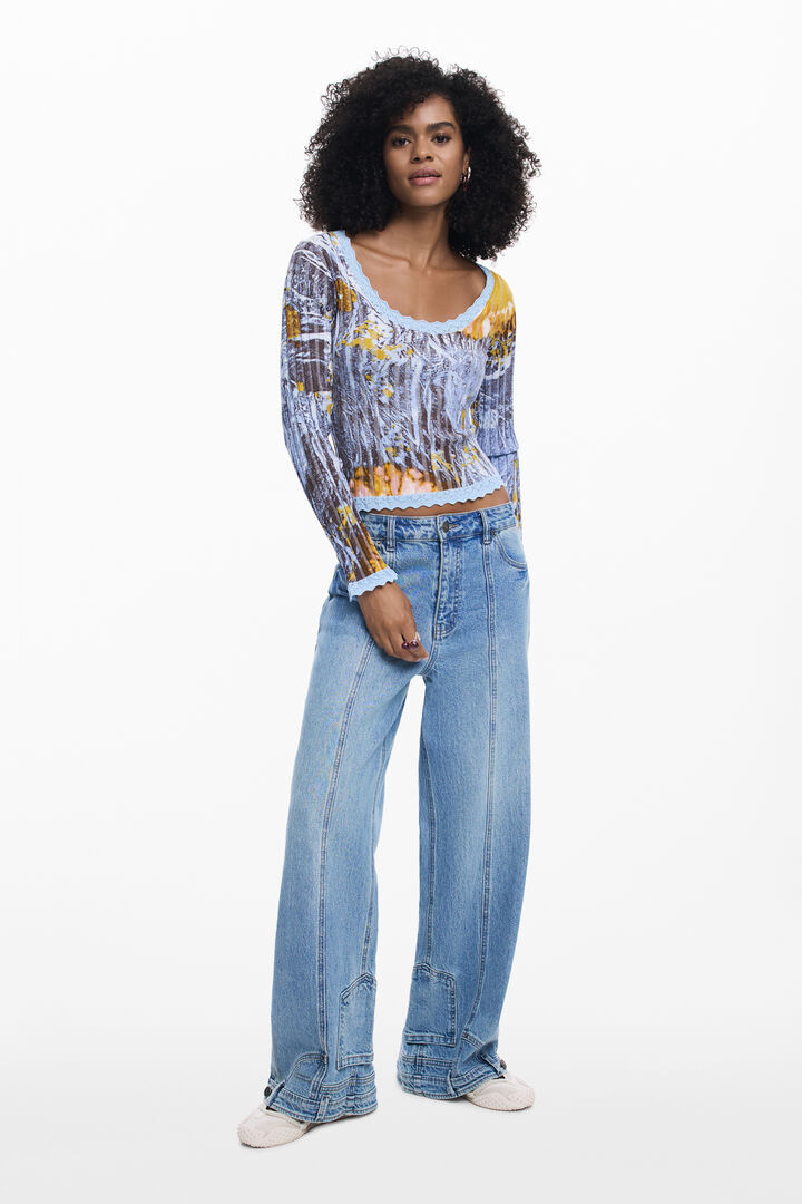Lightweight floral sweater | Desigual