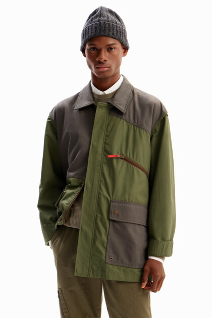 Parka combinée poches