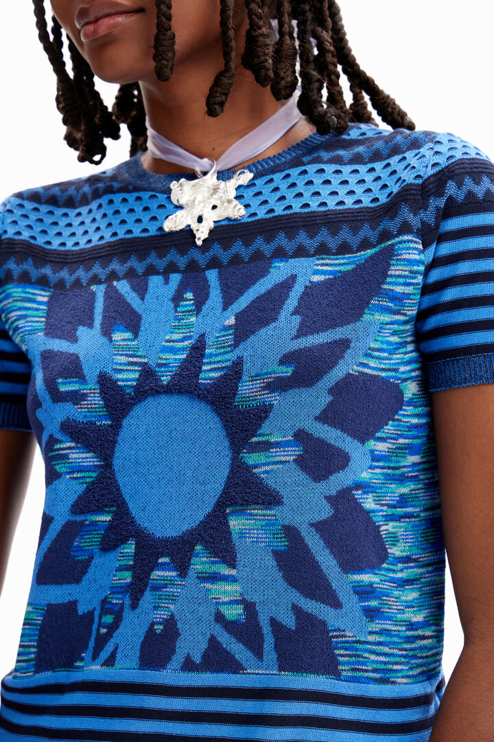 Camiseta punto flor | Desigual