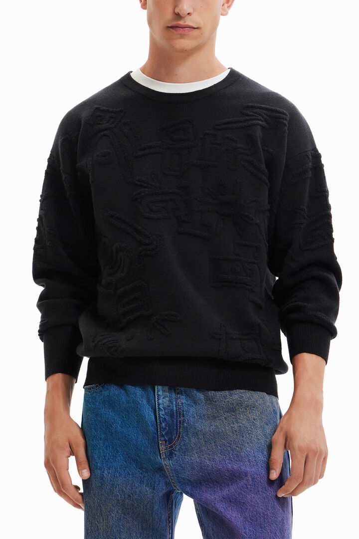 Jersei loose efecte tovallola | Desigual