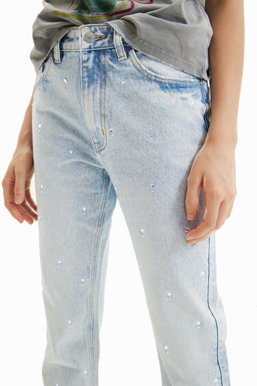 Raven jeans z  okrasnimi kamenčki | Desigual