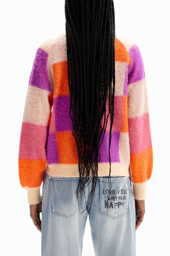 Check jacquard pullover | Desigual