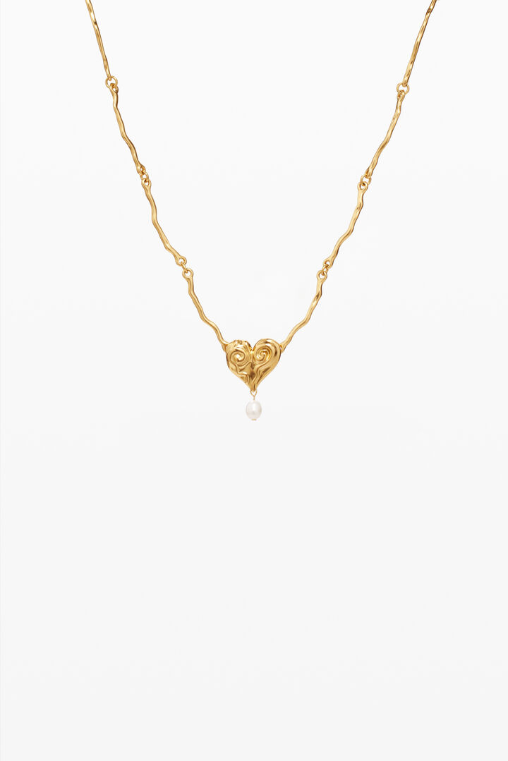 Zalio gold-plated pearl pendant | Desigual