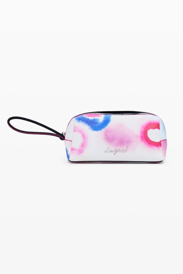 Medium elongated wallet with stitching