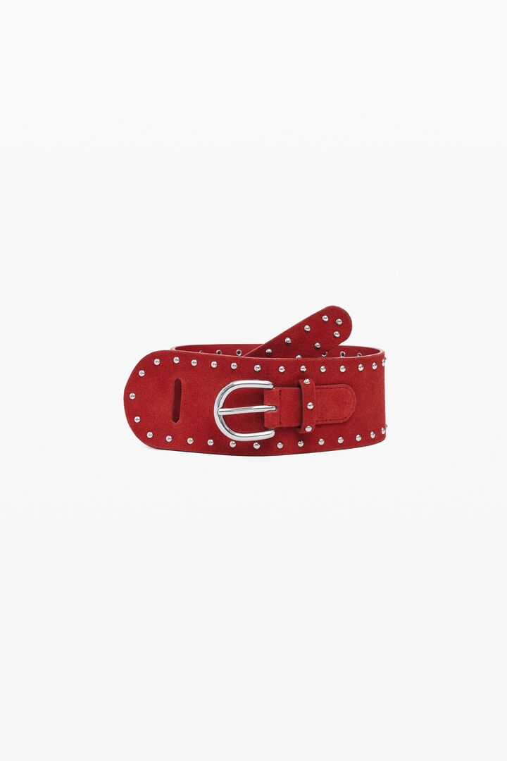 Studded leather sash belt | Desigual