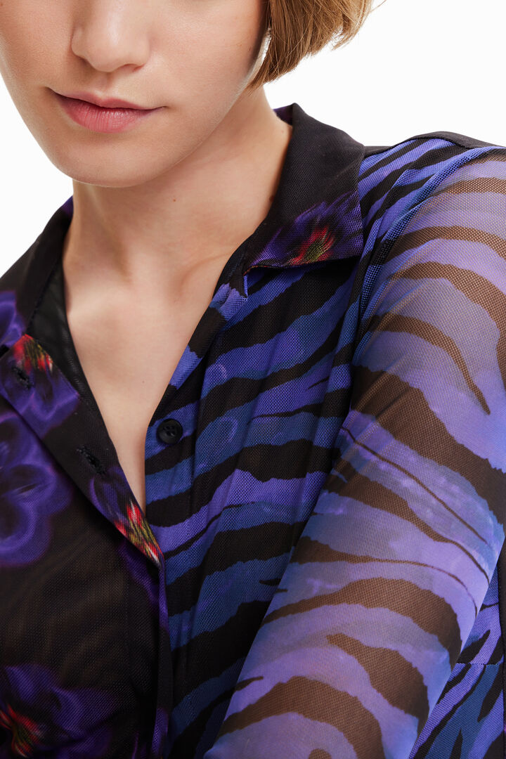 Camisa tul cebra flores | Desigual
