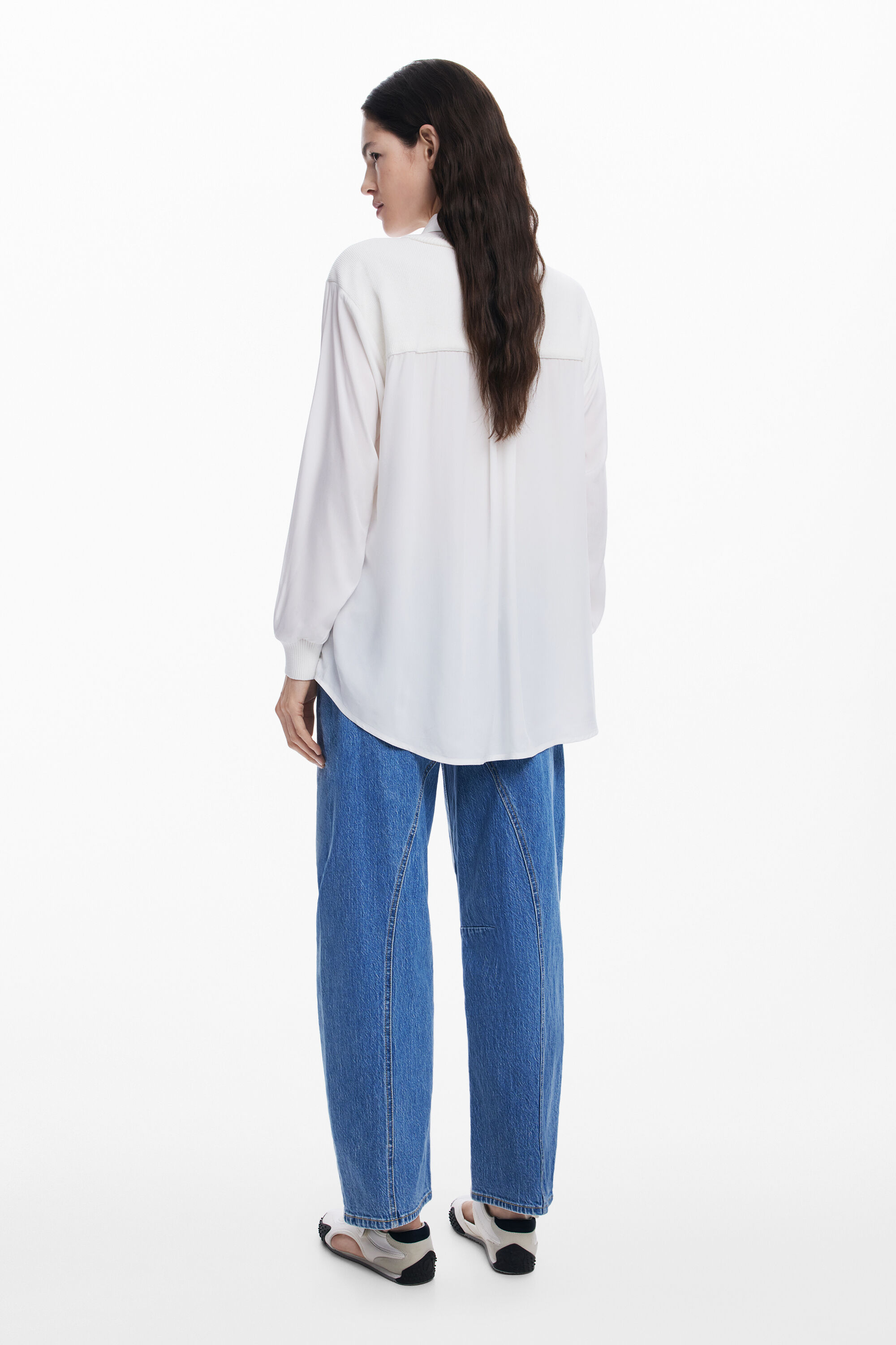Desigual 2-in-1 Effect Shirt In White