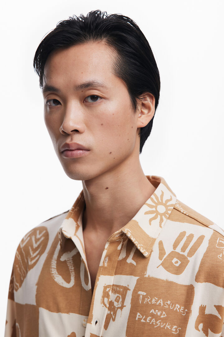 Short-sleeve checkered shirt | Desigual