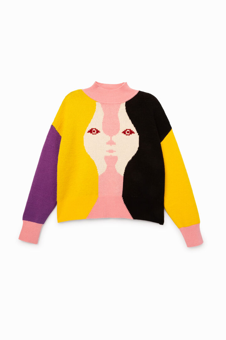 Jersey corto de tricot estampado | Desigual