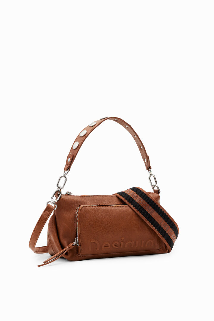 Midsize half-logo crossbody bag