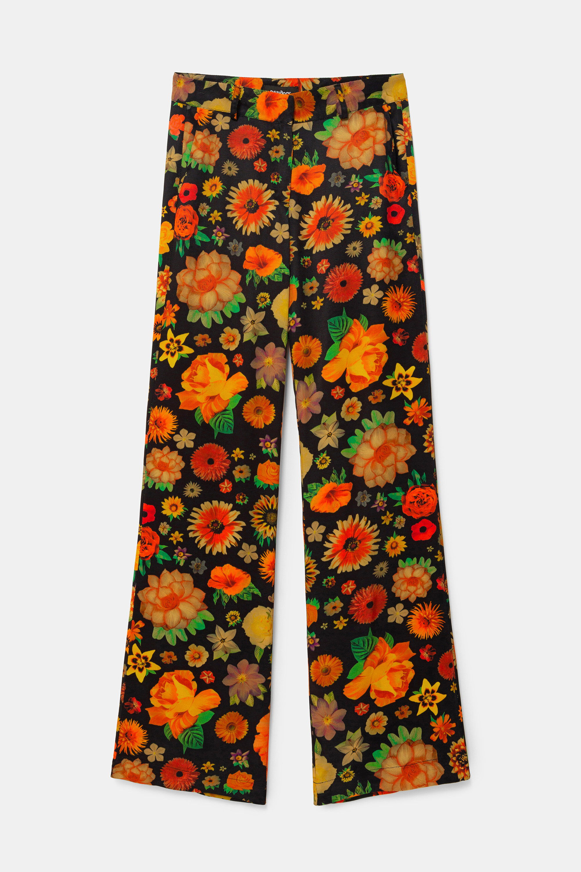 Flowery trousers clearance