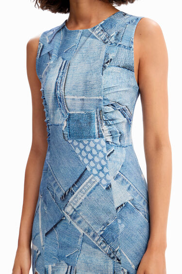 Vestit mini patch denim | Desigual