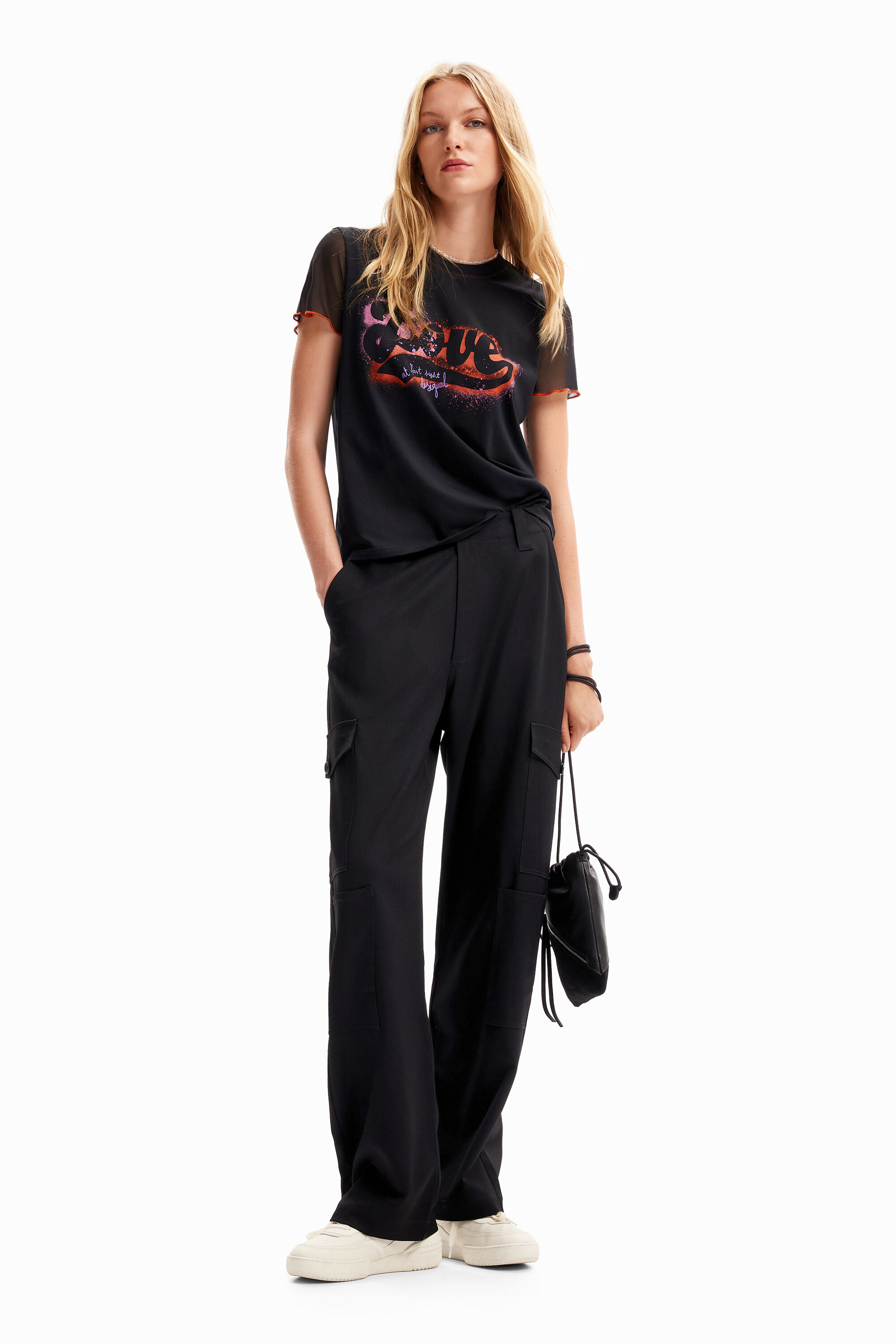 Desigual Wide cargo trousers