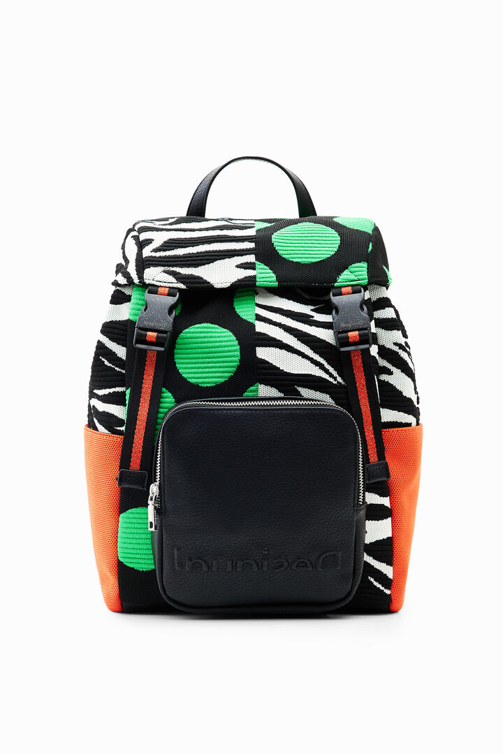 Large knit patchwork backpack | Desigual
