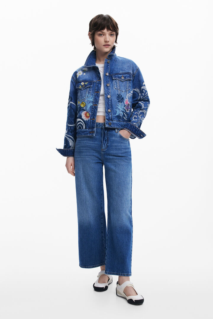 Embroidered denim jacket | Desigual