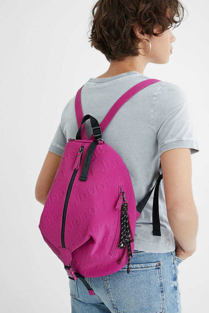 Mochila tres asas silueta saco | Desigual