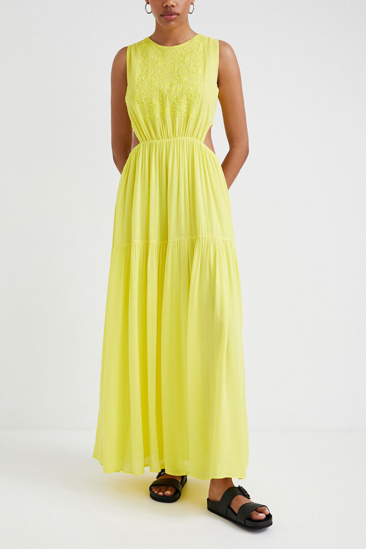 Yellow cut-out dress | Desigual