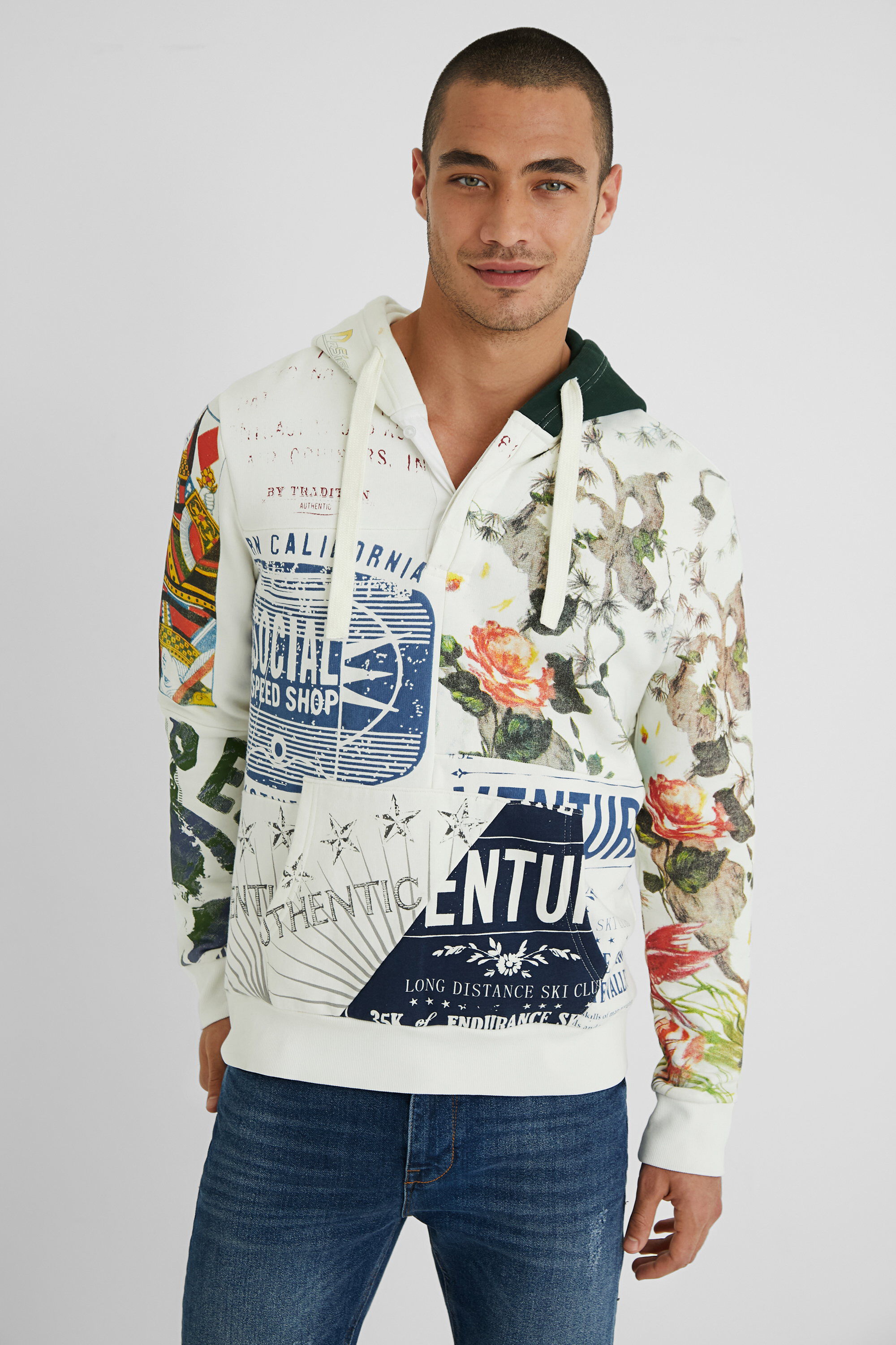 Sudadera desigual hombre clearance