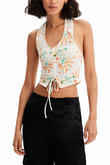 Top curt frunzit | Desigual