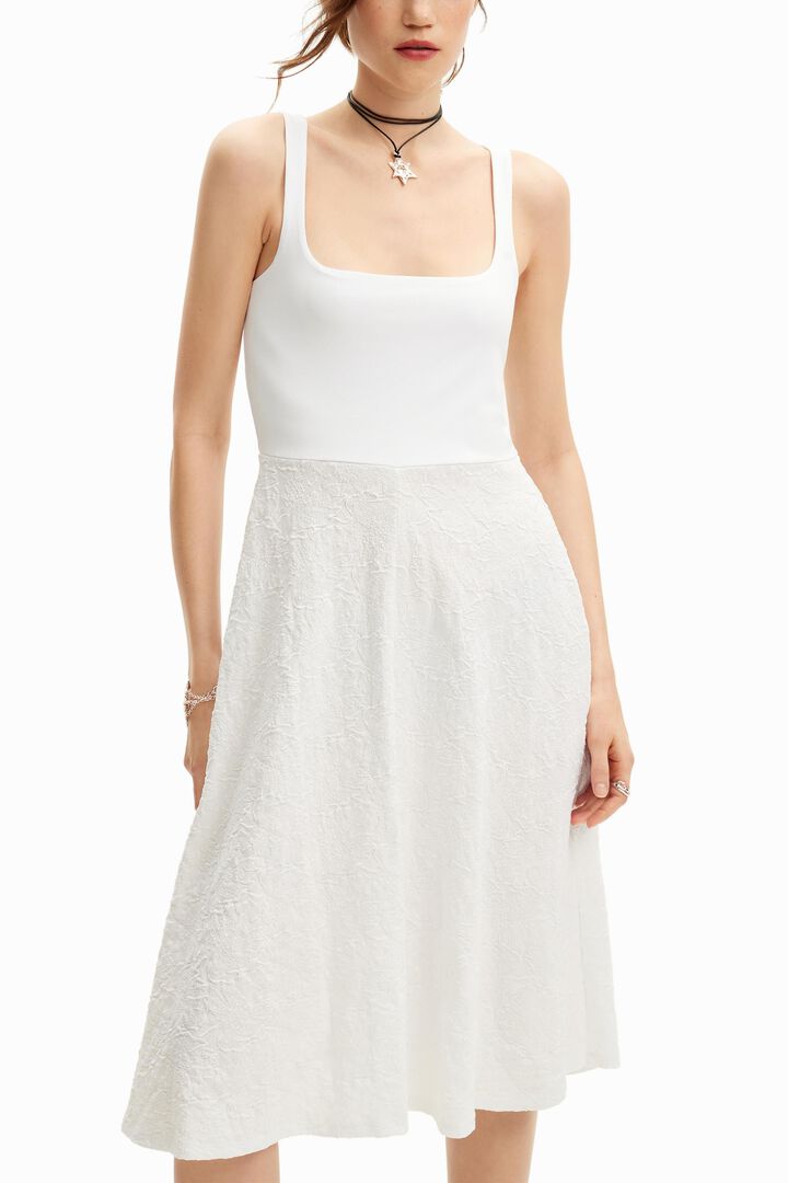 Vestido midi evasé | Desigual