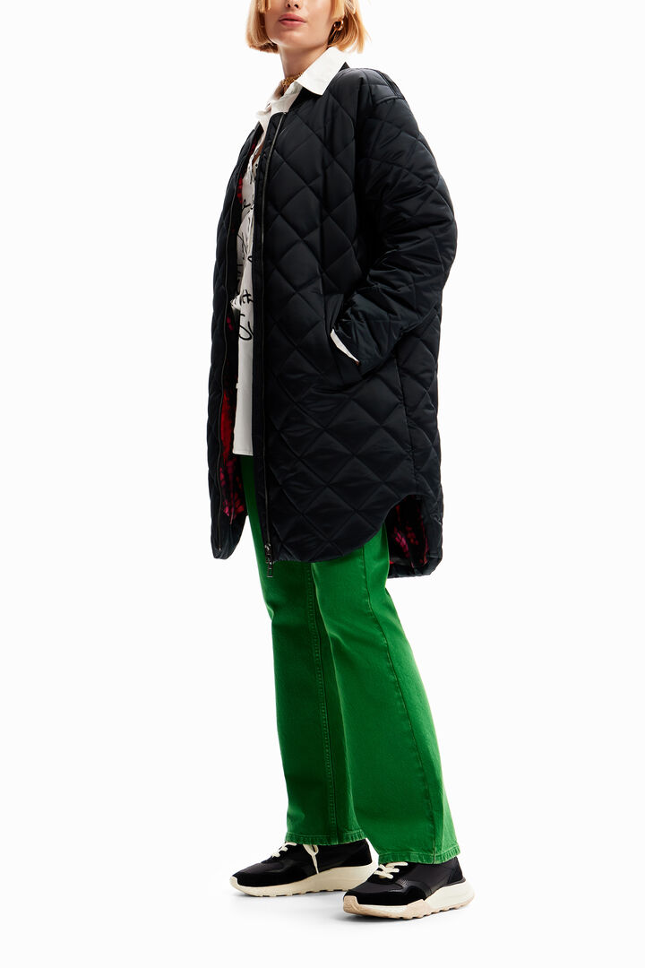 Long padded bomber jacket | Desigual