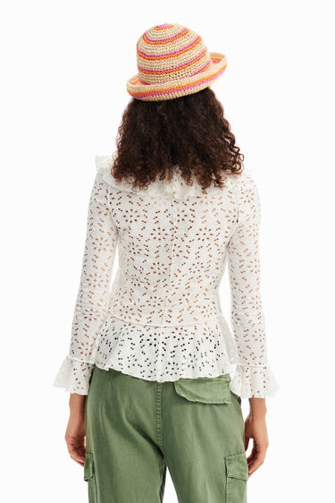 Blusa a maniche lunghe con volant | Desigual