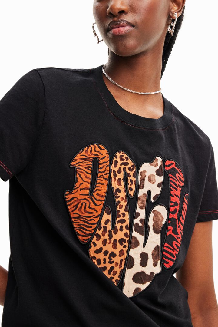Animal print patch T-shirt | Desigual