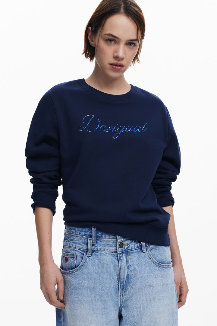 Bluza z logo i strassami | Desigual