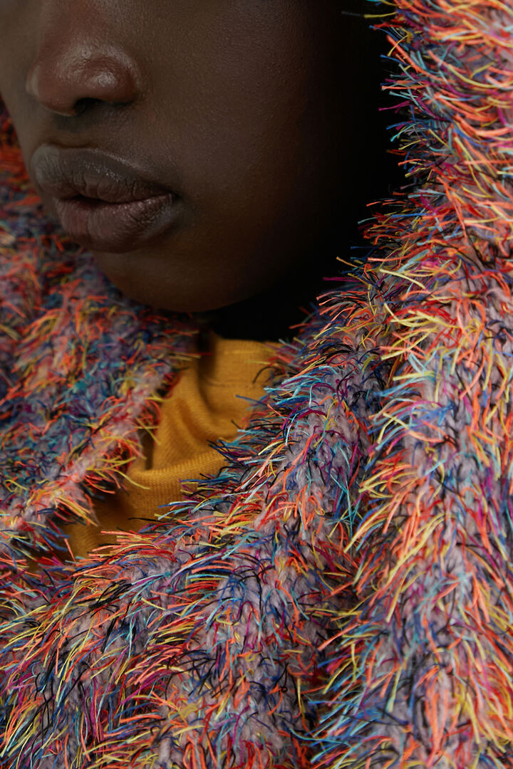 Chaqueta efecto pelo colores | Desigual
