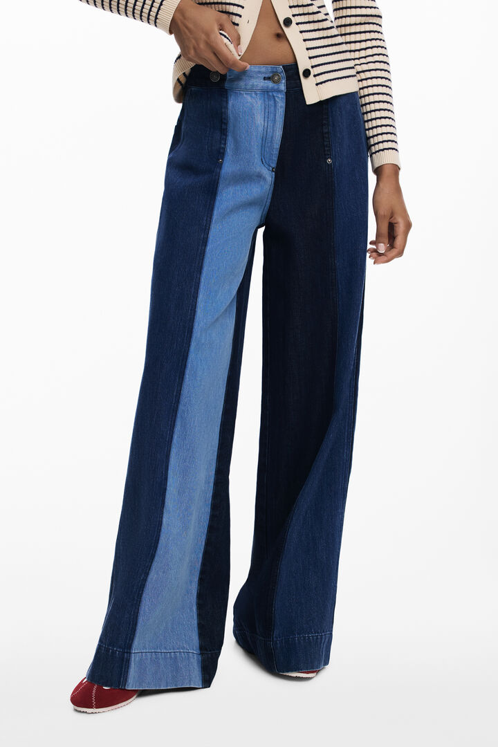 Wide Leg Jeans mit Einsätzen | Desigual