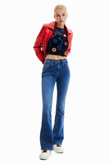 花柄 スリムショートTシャツ | Desigual
