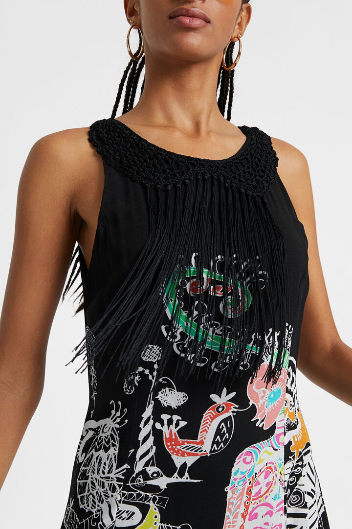 Vestido con flecos | Desigual