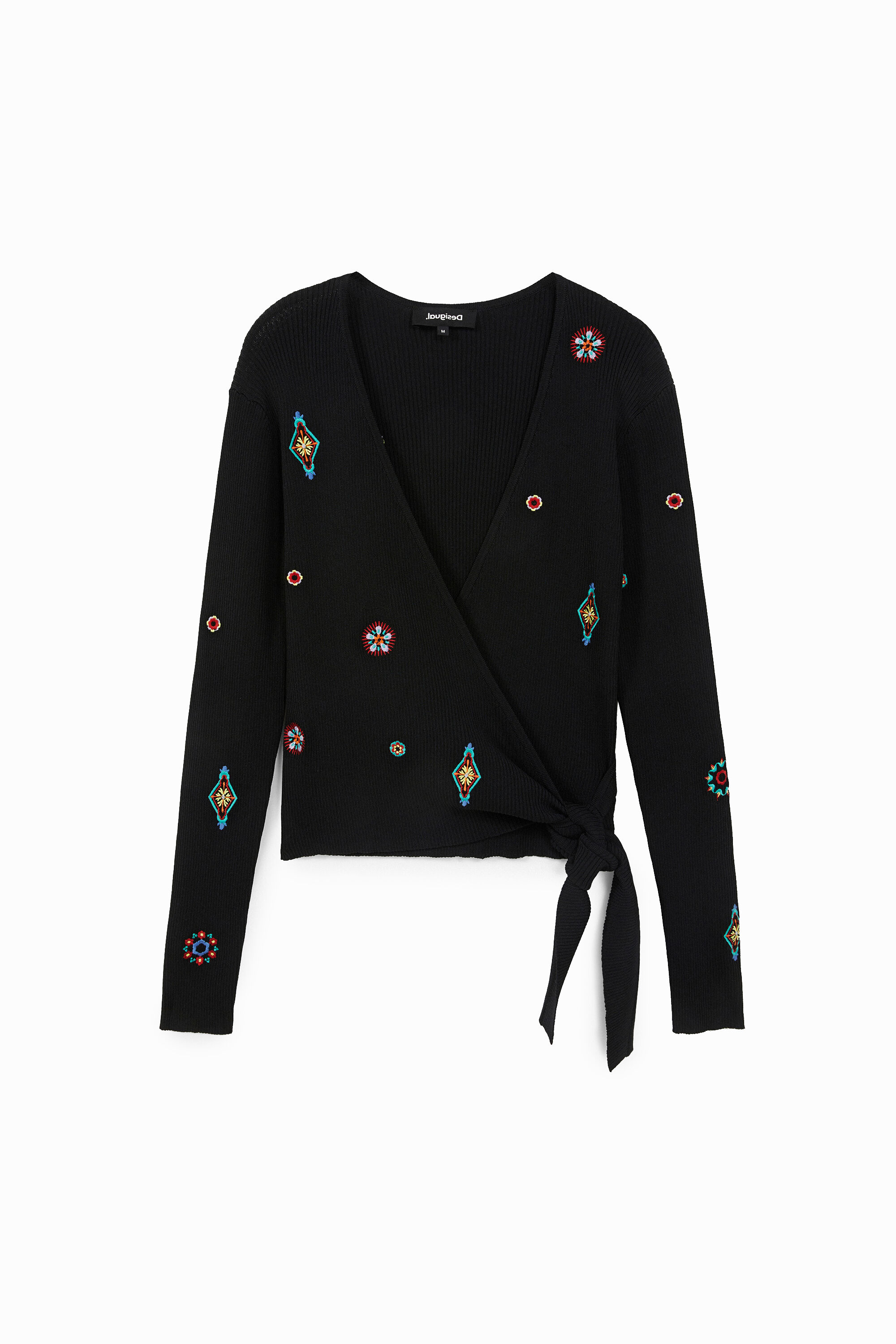 Desigual Knit Jumper Knotted In Black