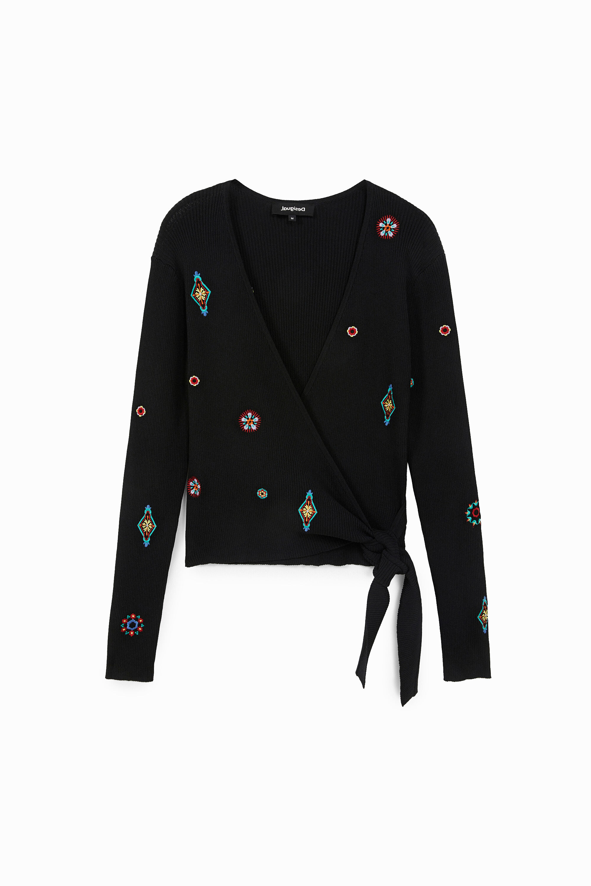 Knit jumper knotted