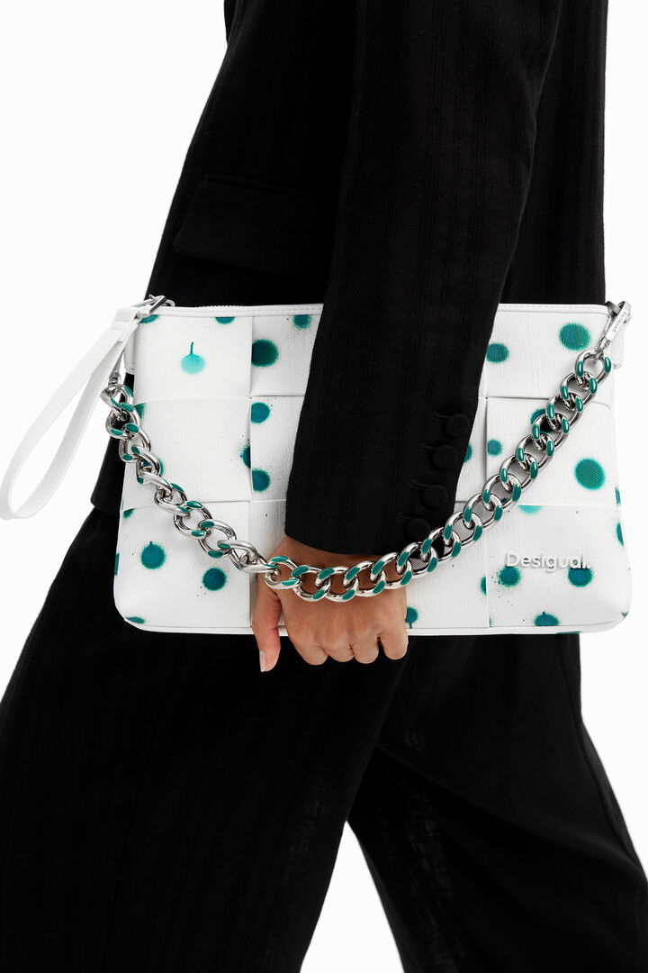 M woven droplets crossbody bag | Desigual
