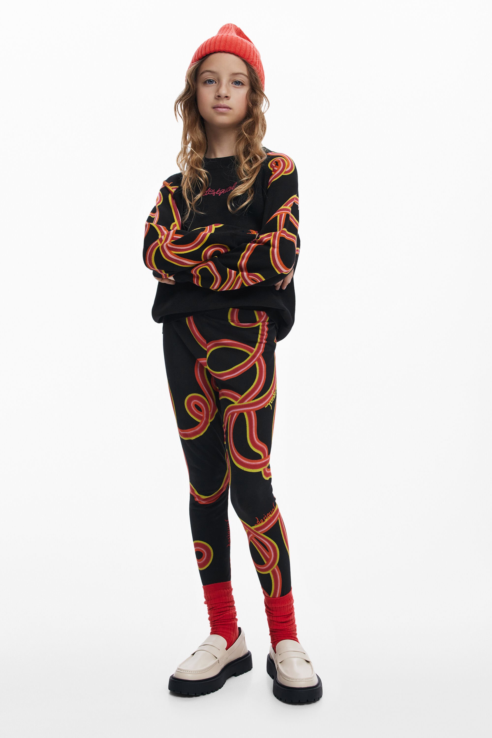 Leggings mit Schlangenprint