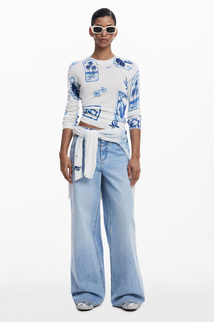 Tropical stamps sweater | Desigual
