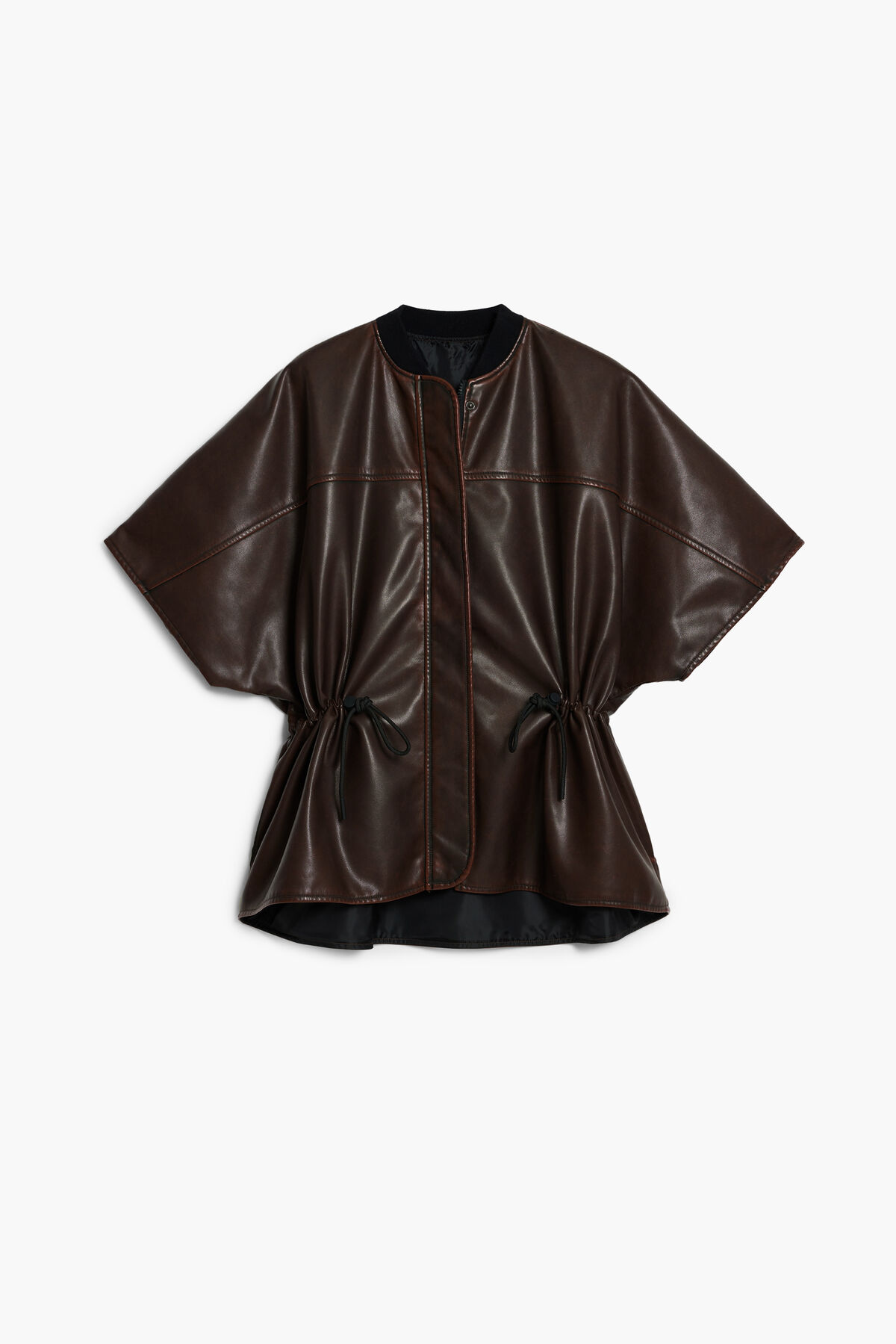 Poncho Desigual Zippé Uni Noir - Taille Unique - Polyester - Neuf Sans étiquettes - Parfait Pour Un Look Bohème-chic