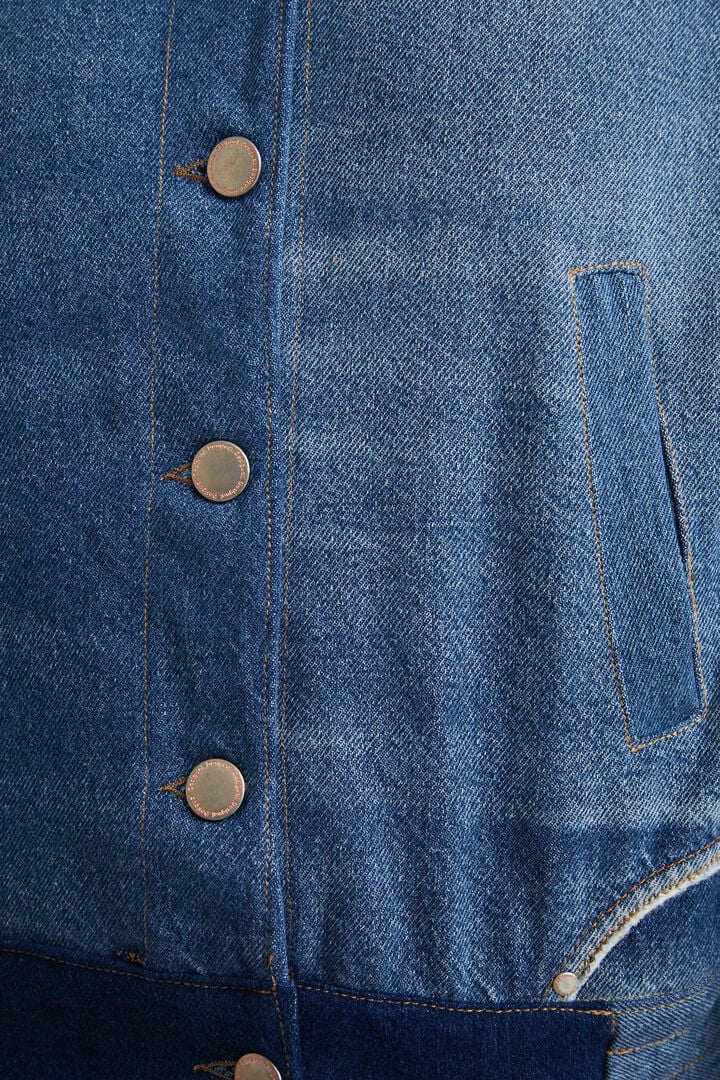 Upcycled cropped denim jacket | Desigual