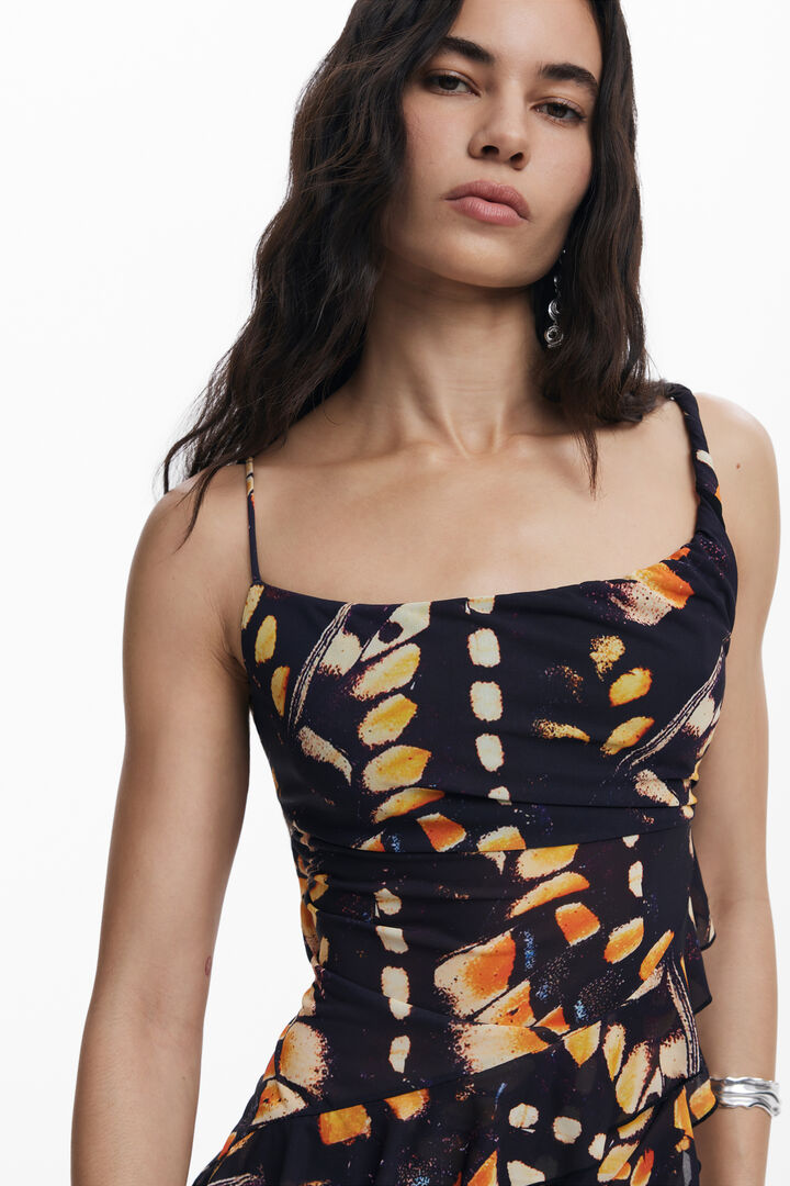 Mouwloos T-shirt met vlinders | Desigual