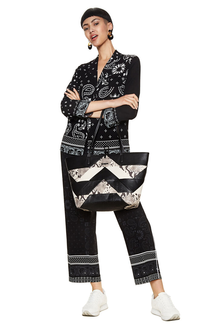 Reversible shopper Snake Color Patch Capri | Desigual