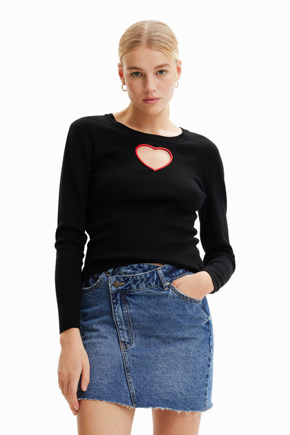 Pullover Cut-out Herz