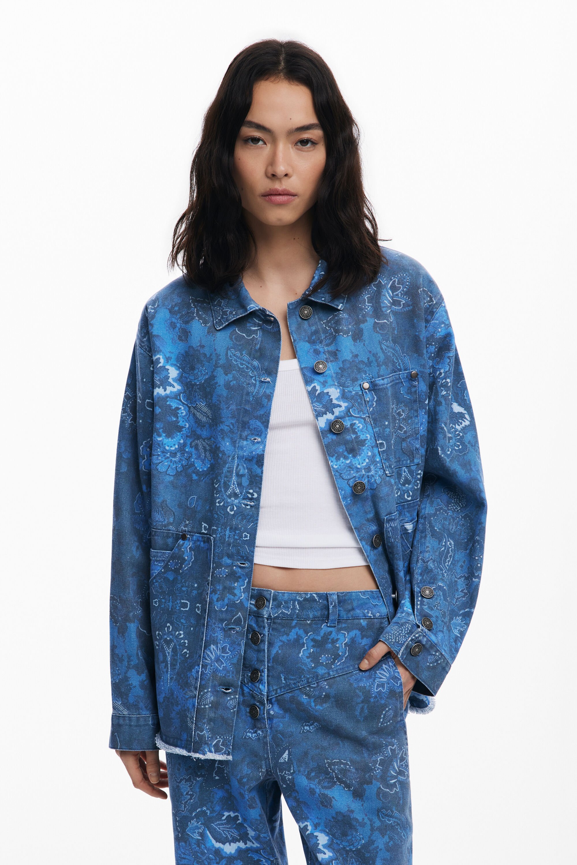 Ausgefranste Paisley-Jacke