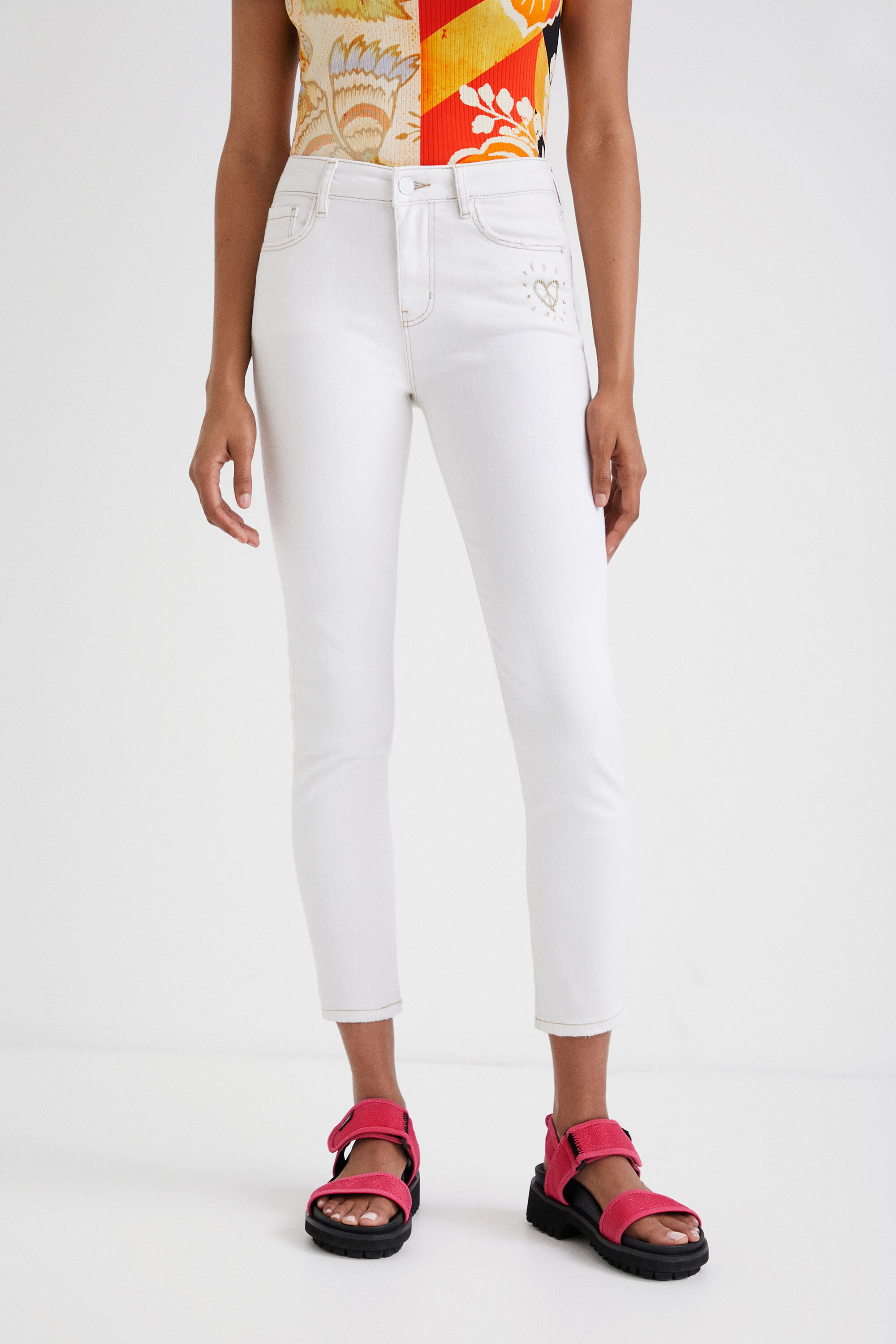 Hosen - Skinny Jeans mit Herz  - Onlineshop Desigual