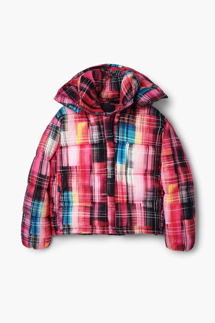 Quilted check coat | Desigual